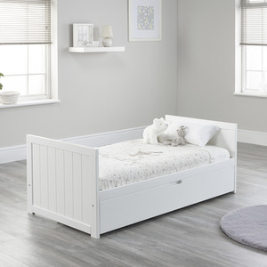 Jo Modern cot bed with Drawer - White by Baby Snooze