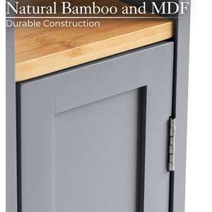 Toilet Roll Holder with Cabinet - Grey by Christow