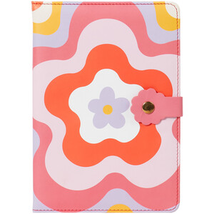 Daisies and Dreams A5 PU Notebook - Pink by i-doodle