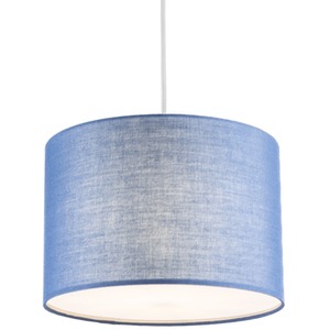 CGC LUCIA Fabric Ceiling Lamp Shade With Frosted Diffuser - Navy Blue by CGC Lighting