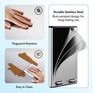 2 Compartment Stainless Steel Recycling Pedal Bin - Silver by VonHaus