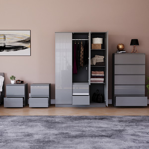 Vida Designs Glinton 4 Piece FSC Bedroom Set - Grey by Vida Designs