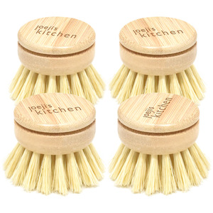 Dish Brush Replacement Heads Set of 4 - Wooden by Joejis Kitchen