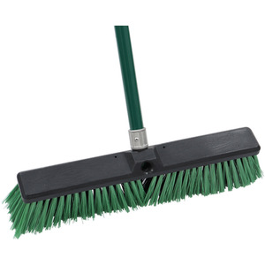 Heavy Duty Outdoor Yard Sweeping Brush - Green by JVL