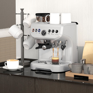 HOMCOM Espresso Machine with Integrated Bean Grinder Steam Wand by HOMCOM