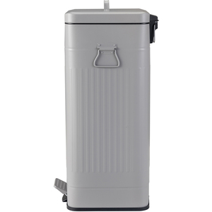 30L Steel Square Retro Bin - Light Grey / Matt by Charles Bentley