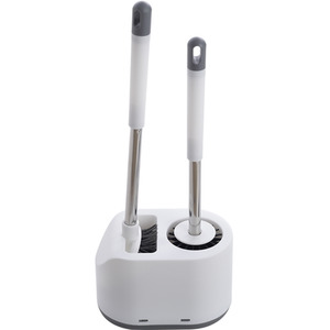 Toilet Bowl Brush Combo Set - Grey White by Livingandhome