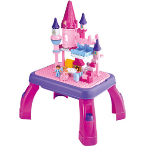 76 Piece Princess Castle Block Table - Multicolour