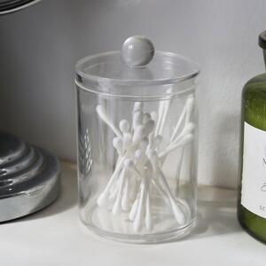 Reusable Plastic Bathroom Canisters with Clear Lid - Pack of 3 - Clear by Harbour Housewares