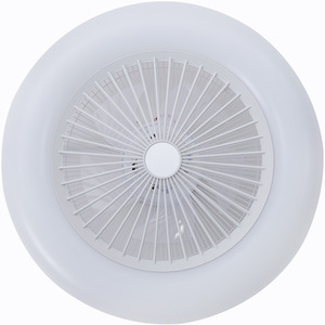 Round LED Fan Light with Soft Light - White by Livingandhome