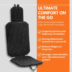 Wooden Bead Car Seat Cover - Universal Fit Non-Slip Car Seat Beads for Driving - Black / Classic Design 125 cm x 45 cm by NOVECRAFTO
