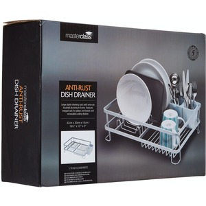 MasterClass Anti-Rust Aluminium Dish Drainer, Display Boxed - Silver by MasterClass