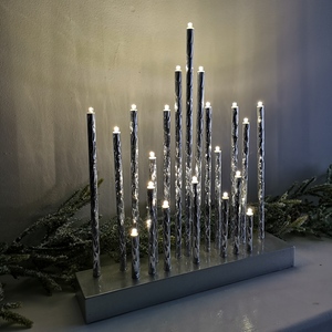 Battery Op Christmas LED Candle-bridge - Silver by Samuel Alexander
