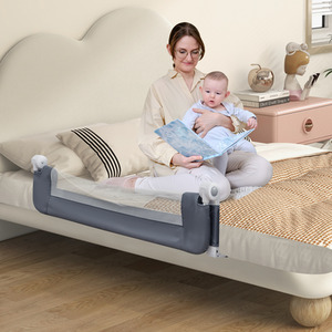 120 CM Swing Down Baby Bed Guard Rail by Costway