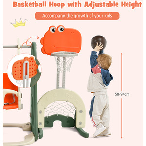 5 in 1 Climber Slide Playset by Costway