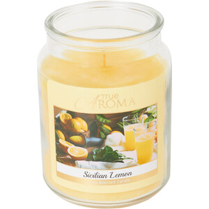 Sicilian Lemon Mason Jar Candle - Yellow by True Aroma