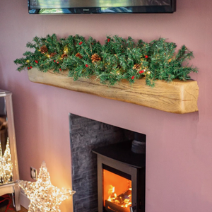 4FT Pre-Lit Artificial Garland - Green by Marco Paul