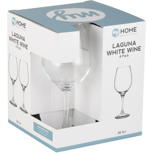 Set 4 White Wine Glasses 356Cl