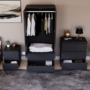 Denver Bedroom Set (2 Drawer Bedside, 3 Drawer Chest, 2 Door 2 Drawer Wardrobe) by Vida Designs