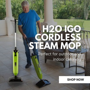H2O iGO Outdoor Heavy Duty Cordless Steam Mop and Steam Cleaner - Green by H2o