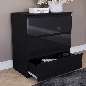 Vida Designs Glinton 3 Piece FSC Certified Bedroom Set - Black by Vida Designs