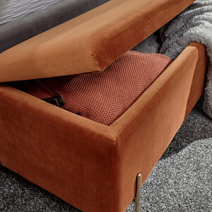 Mystica Ottoman Storage Bench - Russet