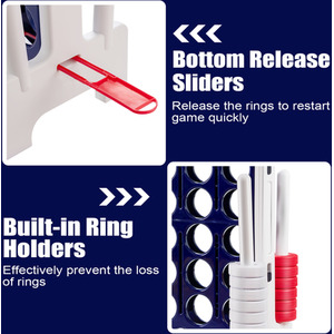 Giant 4 in A Row Family Game Set - Blue by Costway