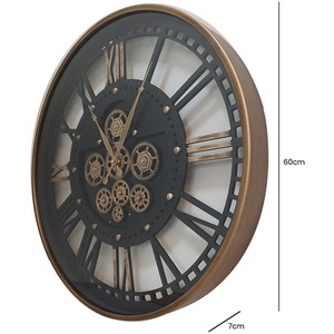 Gear Design Wall Clock - Gold by Vanity Living