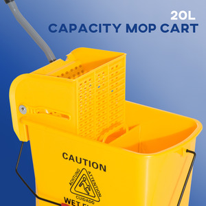 HOMCOM Mop Bucket with Wringer Wheels by HOMCOM