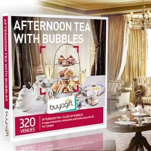 Afternoon Tea with Bubbles Gift Experience Box - White by Buyagift