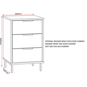 Madrid 3 Door Wardrobe Bedroom Set - Grey by Seconique