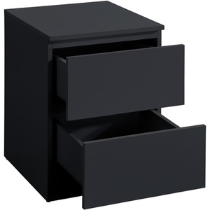 3 Piece Furniture Set Chest of Drawers Bedside Tables Birlea Oslo - Black by Birlea