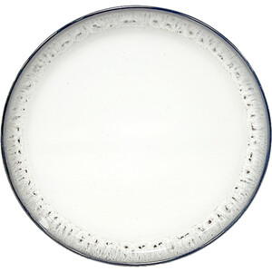 Black Kyanite Dinner Plate - Black and White