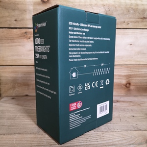 25M Premier Christmas Lights with Timer Clear Cable 1000 Cool White LEDs - Cool White by Samuel Alexander