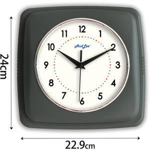 Retro Indoor Wall Clock - Dark Grey by Audlee