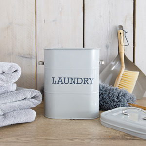 Living Nostalgia French Grey Laundry Tin - Grey by KitchenCraft