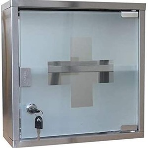 Bathroom Medicine Drugs Cabinets With Lock And Key - Silver by UMKY