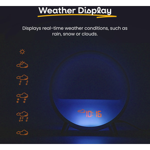 Smart Sunrise Alarm Clock Wireless Charging - White by ValueLights