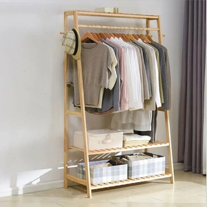 Clothes Storage Organiser Rack and Shelves - Bamboo by Wyld and Coco