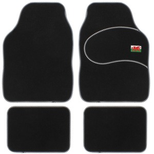 Welsh Dragon Flag Universal Black Car Mat Set - Black by JVL