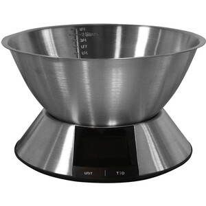 MY Full Stainless Steel Electric Scale with Bowl - Chrome by My Kitchen