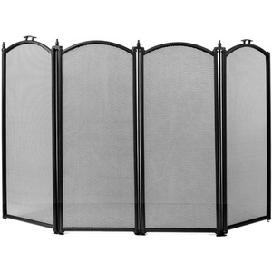 Stanton 4 Panel Fire Guard - Black by Vida Designs