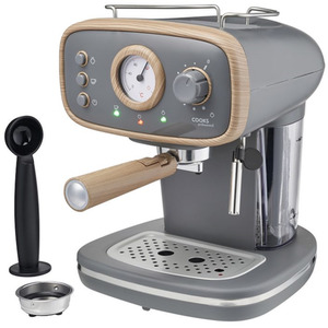 15-Bar Retro Espresso Coffee Machine - Nordic Grey by Cooks Professional