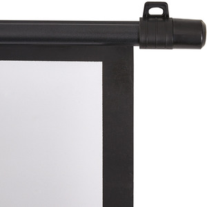 Indoor Portable Black Backed Projector Screen - Black / 174.5cm by Livingandhome