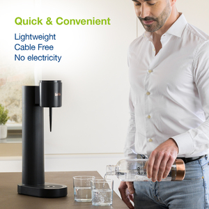 Variable Manual Fizz Sparkling Water Maker with 1 x CO2 Cylinder - Black by Laica