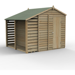 4LIFE 6x8 Apex Shed with Lean To by Forest Garden