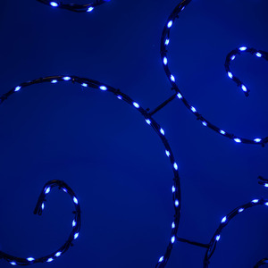 Christmas Bauble with 245 LEDs in Blue and White - Black by Samuel Alexander