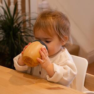 130ml Bamboo Baby Trainer Cup - Black / 9.5cm by Tiny Dining