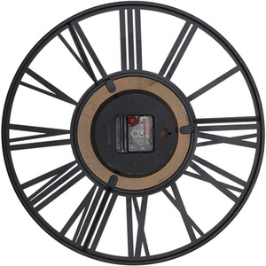 Wooden Silent Wall Clock - Black by Livingandhome