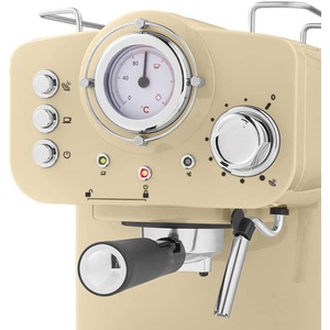 Retro Pump Espresso Coffee Machine - Retro Cream by Swan